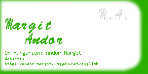 margit andor business card